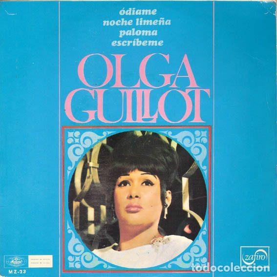 Disques de vinyle: Olga Guillot &ndash; Odiame / Noche Lime&ntilde;a / Paloma / Escr&iacute;beme (Vinyl, Musart MZ-23)