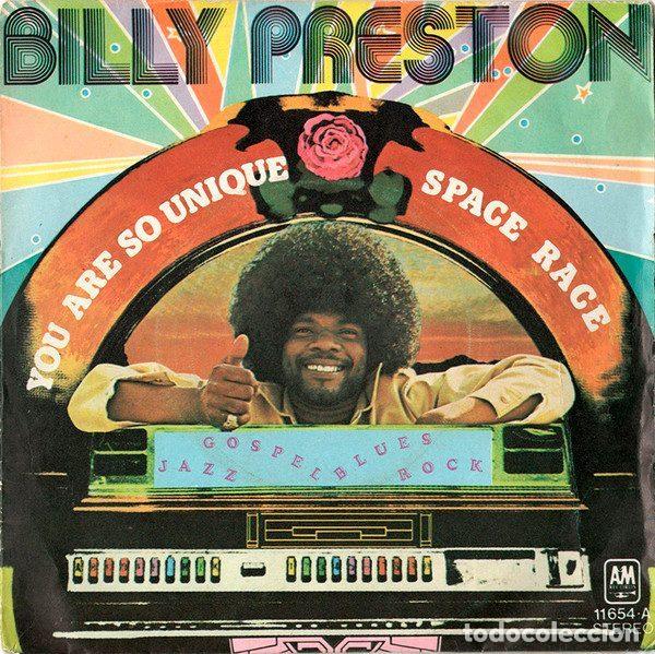 Disques de vinyle: Billy Preston &ndash; You're So Unique / Space Race (Vinyl, A&M Records 11654-A)