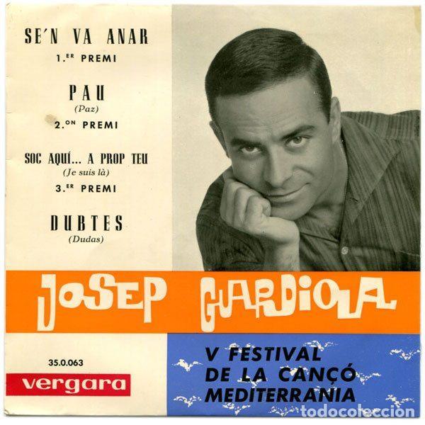 Disques de vinyle: Josep Guardiola &ndash; V Festival De La Can&ccedil;&oacute; Mediterr&agrave;nia (Vinyl, Vergara 35.0.063 C)