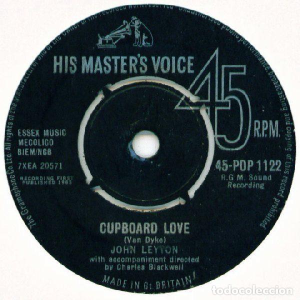 Discos de vinil: John Leyton &ndash; Cupboard Love (Vinyl, His Master's Voice 45-POP 1122)