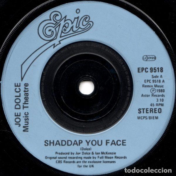 Discos de vinil: Joe Dolce Music Theatre &ndash; Shaddap You Face (Vinyl, Epic EPC 9518)