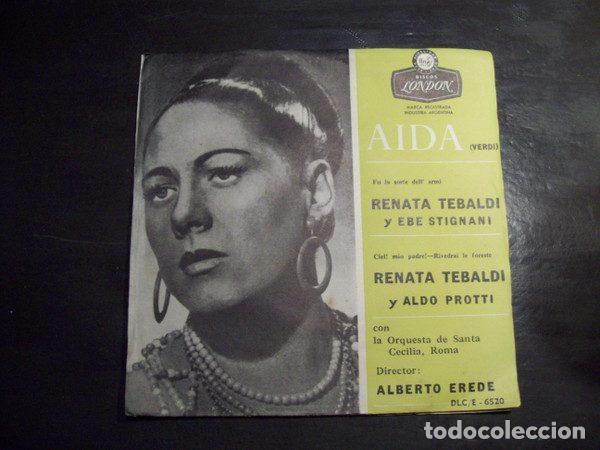 Discos de vinil: Verdi - Renata Tebaldi, Ebe Stignani, Aldo Protti &ndash; A&iuml;da (Vinyl, London Records DLC/E - 6520)