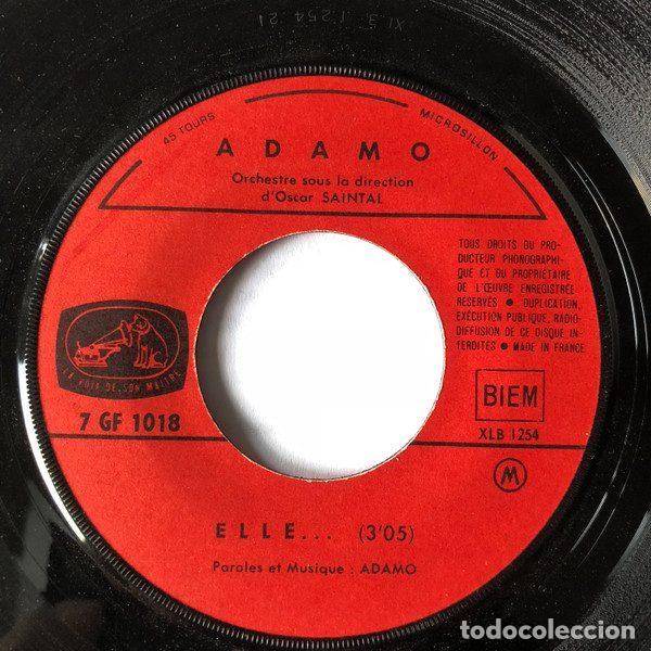 Discos de vinilo: Adamo &ndash; Elle... / Petit Camarade (Vinyl, His Master's Voice 7 GF 1018)