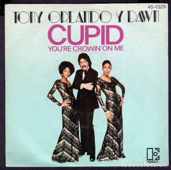 Vinyl-Schallplatten: Tony Orlando & Dawn &ndash; Cupid / You're Growin' On Me (Vinyl, Elektra 45-1329)