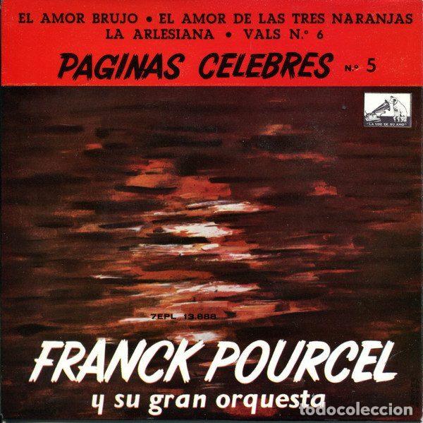 Disques de vinyle: Franck Pourcel Y Su Gran Orquesta &ndash; P&aacute;ginas C&eacute;lebres N.&ordm; 5 (Vinyl, La Voz De Su Amo 7EPL 13.888)