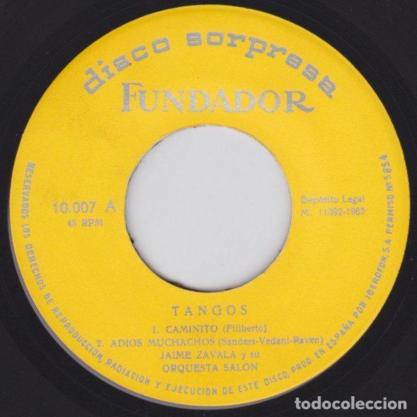 Discos de vinilo: Jaime Zavala Y Su Orquesta Salon &ndash; Tangos (Vinyl, Disco Sorpresa Fundador 10.007)
