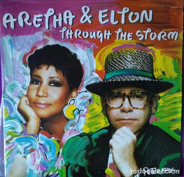 Disques de vinyle: Aretha & Elton &ndash; Through The Storm (Vinyl, Arista 112 185 1A)