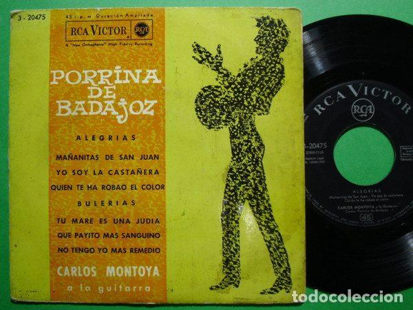 Disques de vinyle: Porrina De Badajoz &ndash; Ma&ntilde;anitas De San Juan (Vinyl, RCA Victor 3-20475)