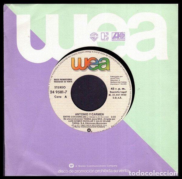 Discos de vinilo: Antonio Y Carmen &ndash; Entre Cocodrilos (Vinyl, WEA 24 9581-7)