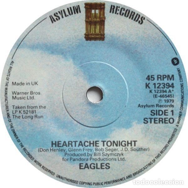 Discos de vinilo: Eagles &ndash; Heartache Tonight (Vinyl, Asylum Records K 12394)