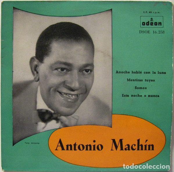 Disques de vinyle: Antonio Mach&iacute;n &ndash; Anoche Habl&eacute; Con La Luna (Vinyl, Odeon DSOE 16.258)