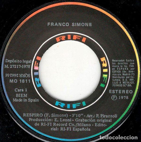 Discos de vinilo: Franco Simone &ndash; Respiro (Vinyl, Rifi MO 1811) - Foto 3