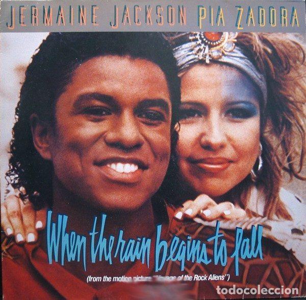 Disques de vinyle: Jermaine Jackson & Pia Zadora &ndash; When The Rain Begins To Fall (Vinyl, Arista A-106839)