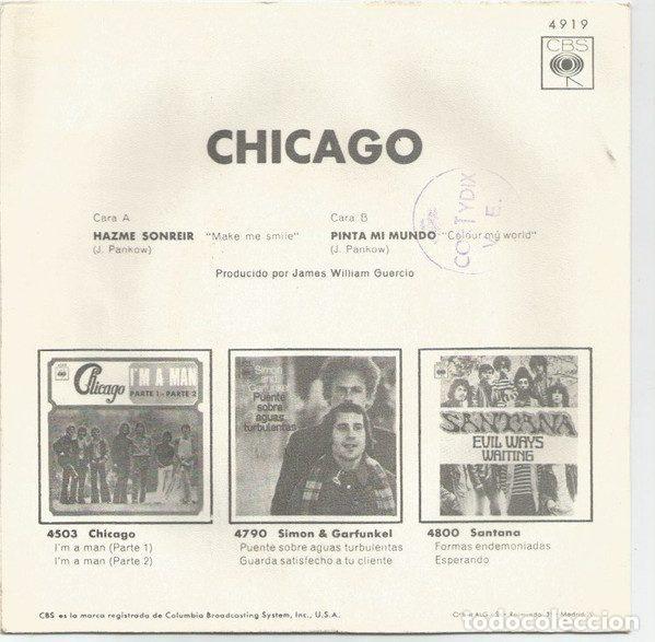 Discos de vinilo: Chicago &ndash; Make Me Smile (Vinyl, CBS 4919) - Foto 2