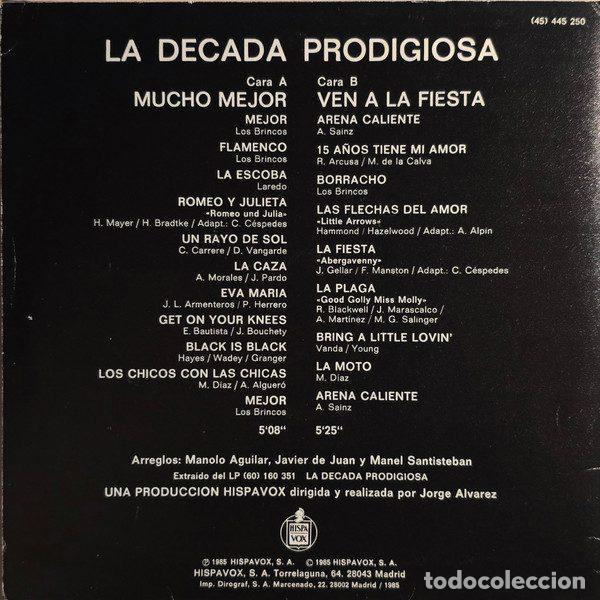 Discos de vinilo: La D&eacute;cada Prodigiosa &ndash; La D&eacute;cada Prodigiosa (Vinyl, Hispavox (45) 445 250) - Foto 2