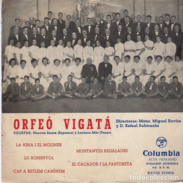 Disques de vinyle: Orfe&oacute; Vigat&aacute; &ndash; La Nina I El Moliner (Vinyl, Columbia ECGE 70392)