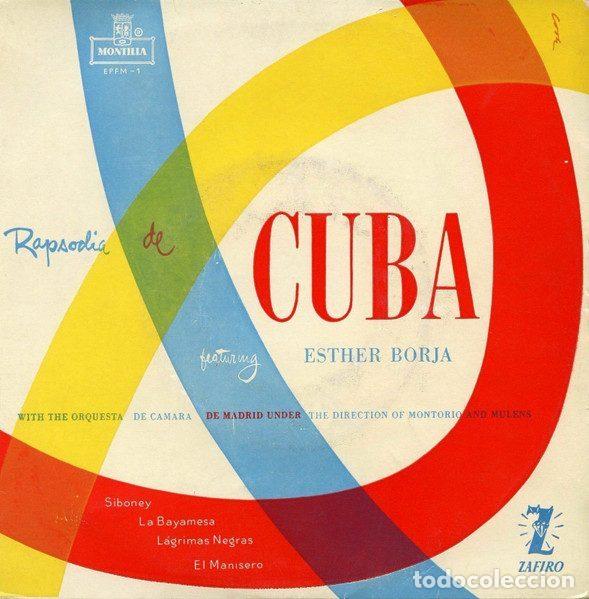 Disques de vinyle: Esther Borja &ndash; Rapsodia De Cuba (Vinyl, Montilla EPFM-1)