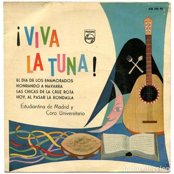 Disques de vinyle: Estudiantina De Madrid Con Coro Universitario &ndash; &iexcl;Viva La Tuna! (Vinyl, Philips 428 244 PE)