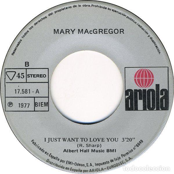 Discos de vinilo: Mary MacGregor &ndash; Dos Amantes (Vinyl, Ariola 17581 A) - Foto 4