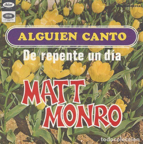 Dischi in vinile: Matt Monro &ndash; Alguien Cant&oacute; (Vinyl, Capitol Records CSL 2318)