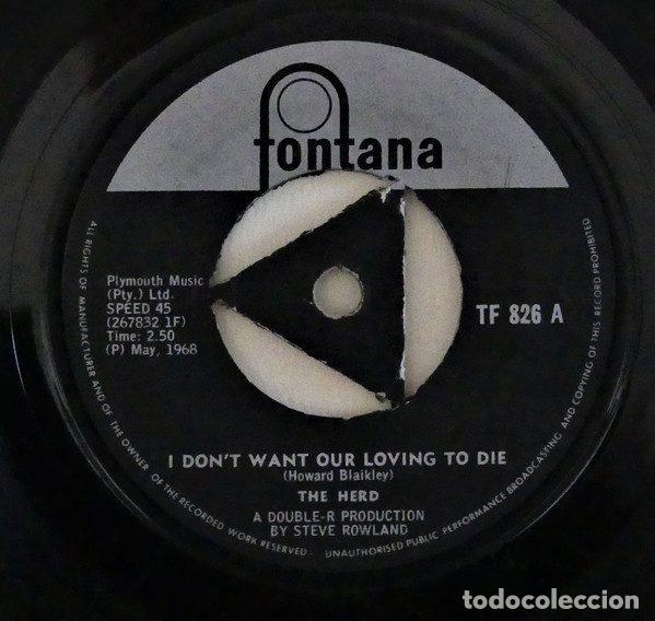 Disques de vinyle: The Herd &ndash; I Don't Want Our Loving To Die / Our Fairy Tale (Vinyl, Fontana TF 826 A)
