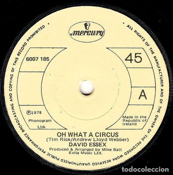 Discos de vinilo: David Essex &ndash; Oh What A Circus (Vinyl, Mercury 6007 185)