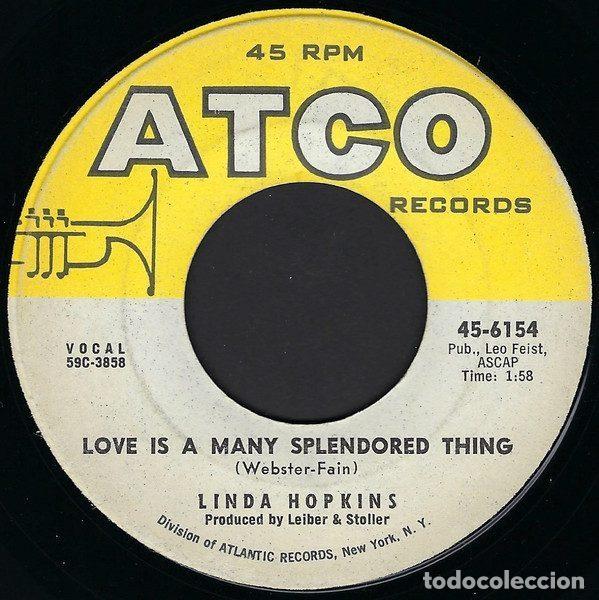 Discos de vinil: Linda Hopkins &ndash; Love Is A Many Splendored Thing / Sentimental Fool (Vinyl, ATCO Records 45-6154)