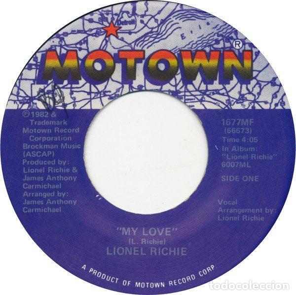 Vinyl-Schallplatten: Lionel Richie &ndash; My Love / Round And Round (Vinyl, Motown 1677MF)