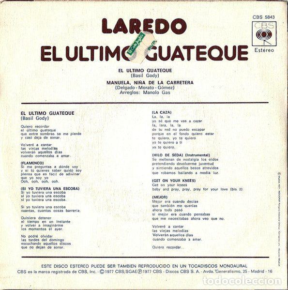 Discos de vinilo: Laredo &ndash; El Ultimo Guateque (Vinyl, CBS CBS 5843) - Foto 2