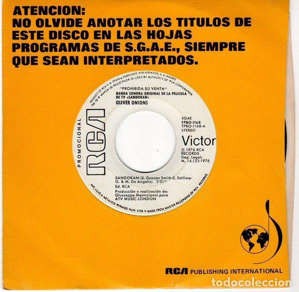 Discos de vinil: Oliver Onions &ndash; Sandokan (Vinyl, RCA Victor TPBO-1168)