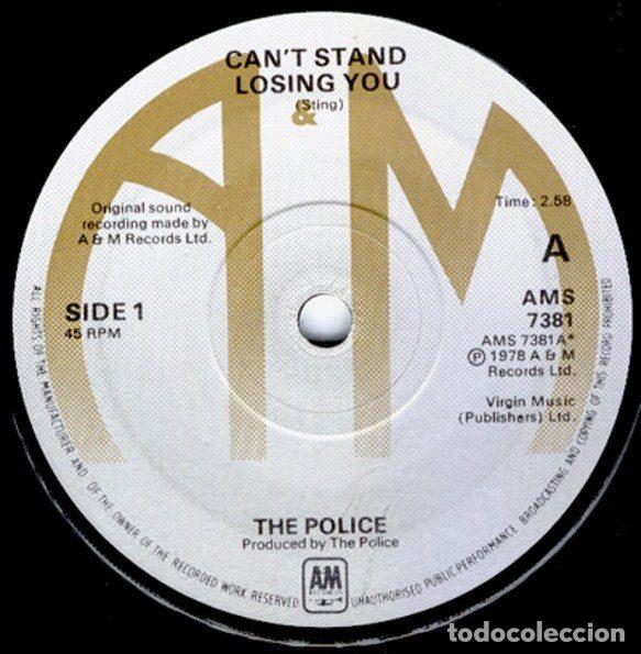 Discos de vinilo: The Police &ndash; Can't Stand Losing You (Vinyl, A&M Records AMS 7381)