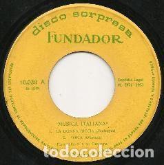Disques de vinyle: Piero Alberti Y Su Orquesta &ndash; &rdquo;M&uacute;sica Italiana&rdquo; (Vinyl, Disco Sorpresa Fundador 10.038)