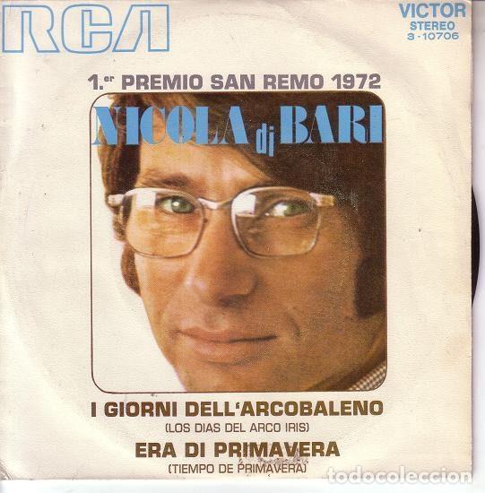 Vinyl records: Nicola Di Bari &ndash; I Giorni Dell'Arcobaleno = Los Dias Del Arco Iris / Era Di Primavera = Tiempo...