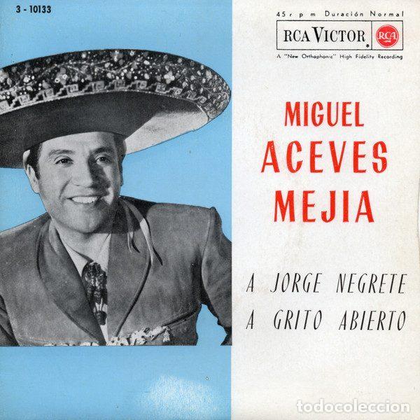Dischi in vinile: Miguel Aceves Mejia &ndash; A Jorge Negrete (Vinyl, RCA Victor 3-10133)