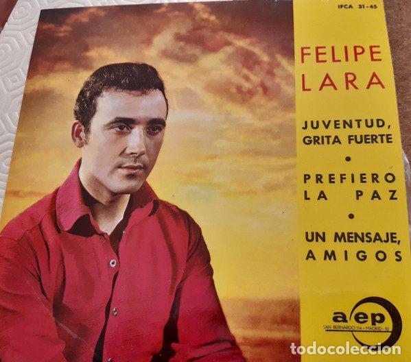Discos de vinil: Felipe Lara &ndash; Juventud, Grita Fuerte (Vinyl, aep IFCA 31-45)