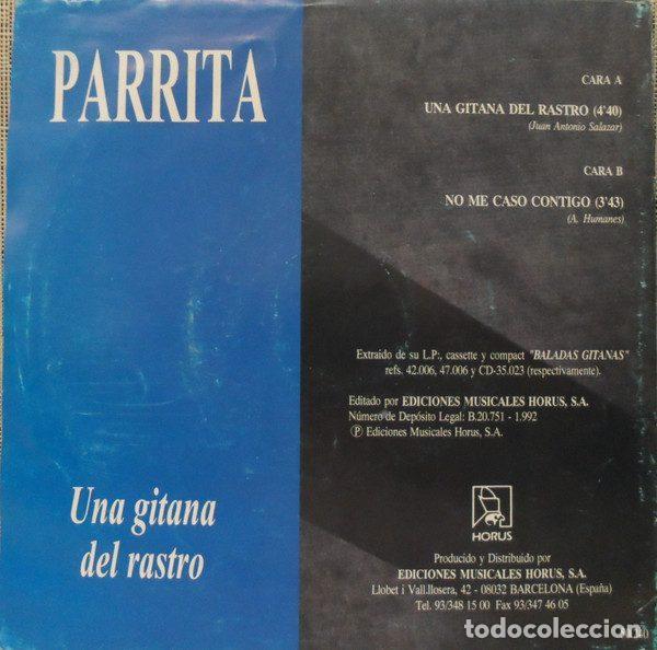 Discos de vinilo: Parrita &ndash; Una Gitana Del Rastro (Vinyl, Horus 50.240) - Foto 2