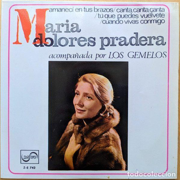 Disques de vinyle: Maria Dolores Pradera Acompa&ntilde;ada Por Los Gemelos &ndash; Amanec&iacute; En Tus Brazos (Vinyl, Zafiro Z-E 742)