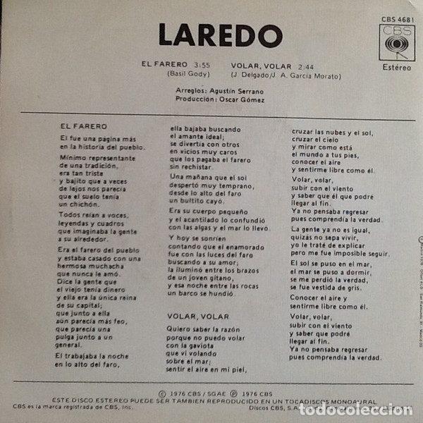 Discos de vinilo: Laredo &ndash; El Farero (Vinyl, CBS CBS 4681) - Foto 2