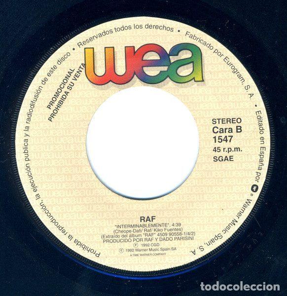 Discos de vinilo: Raf &ndash; Interminablemente (Vinyl, Warner Music 1.547) - Foto 4