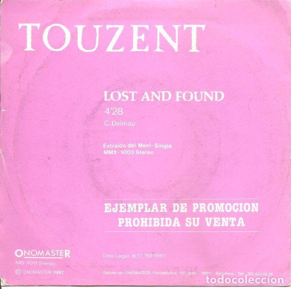 Discos de vinilo: Touzent &ndash; Lost And Found (Vinyl, Onomaster MS - 1011) - Foto 2