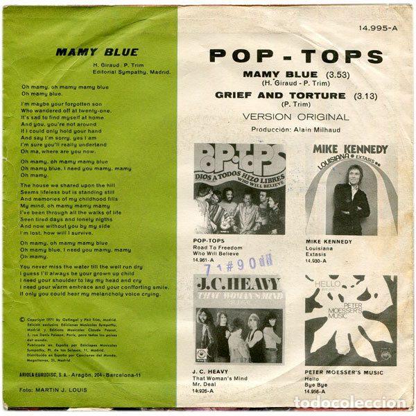 Discos de vinilo: Pop-Tops &ndash; Mamy Blue (Vinyl, Explosi&oacute;n 14.995-A) - Foto 2