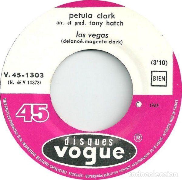 Vinyl records: Petula Clark &ndash; Las Vegas (Vinyl, Disques Vogue V. 45-1303)