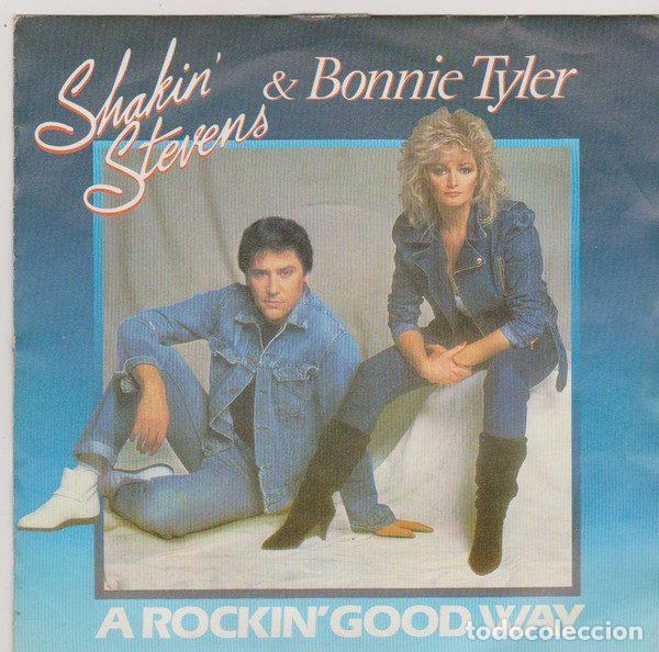 Disques de vinyle: Shakin' Stevens, Bonnie Tyler &ndash; A Rockin' Good Way (Vinyl, Epic EPC A-4071)