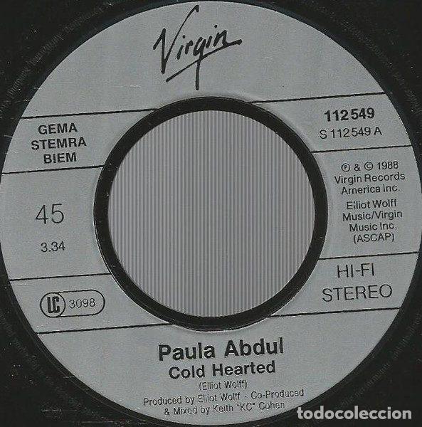 Discos de vinilo: Paula Abdul &ndash; Cold Hearted (Vinyl, Virgin 112 549) - Foto 3