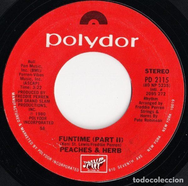 Discos de vinilo: Peaches & Herb &ndash; Funtime (Vinyl, Polydor PD 2115) - Foto 2
