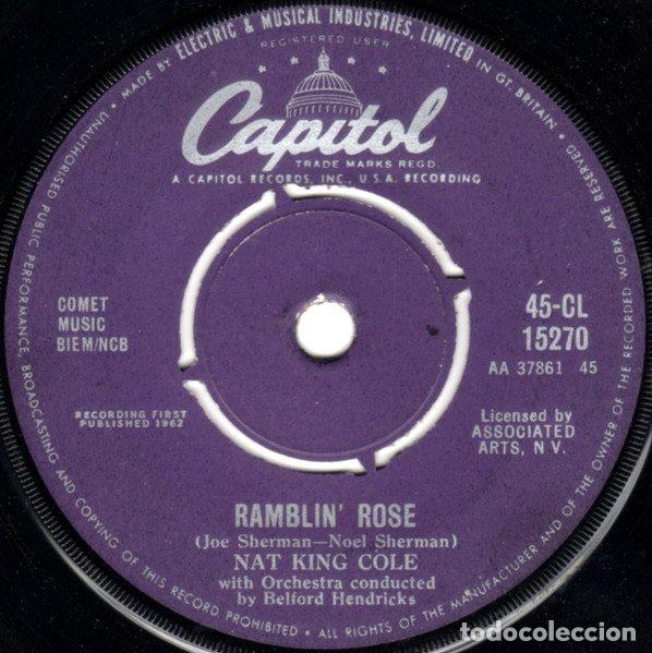 Disques de vinyle: Nat King Cole &ndash; Ramblin' Rose (Vinyl, Capitol Records 45-CL 15270)