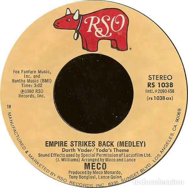Discos de vinilo: Meco &ndash; Empire Strikes Back (Medley) (Darth Vader/Yoda's Theme) (Vinyl, RSO RS 1038)