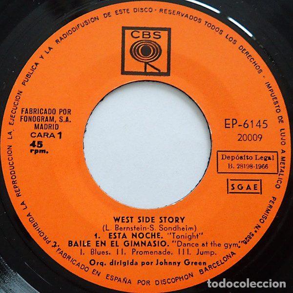 Discos de vinilo: Various &ndash; West Side Story (Vinyl, CBS EP-6145) - Foto 3