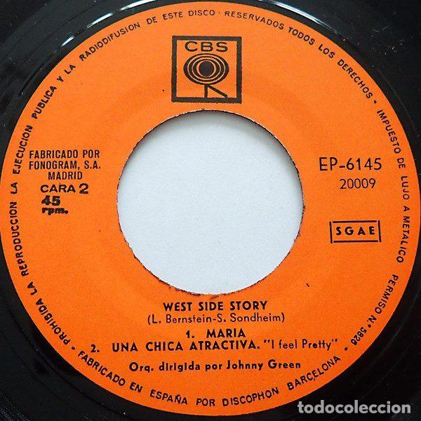 Discos de vinilo: Various &ndash; West Side Story (Vinyl, CBS EP-6145) - Foto 4