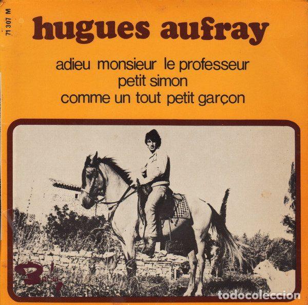 Disques de vinyle: Hugues Aufray &ndash; Adieu Monsieur Le Professeur (Vinyl, Barclay 71 307)